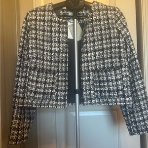 H&M Monochrome Tweed Blazer